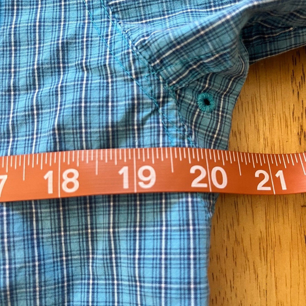 Ariat Pro Series Shirt Mens Small Blue Plaid Long Sleeve Button Vented *see Pics - Picture 11 of 11